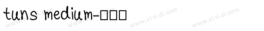 tuns medium字体转换